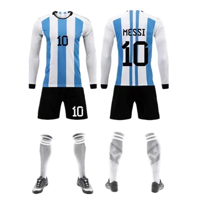 高品質のカスタム軽量アルゼンチンサッカーユニフォーム、チームサッカーセット、メンズサッカートラックスーツ